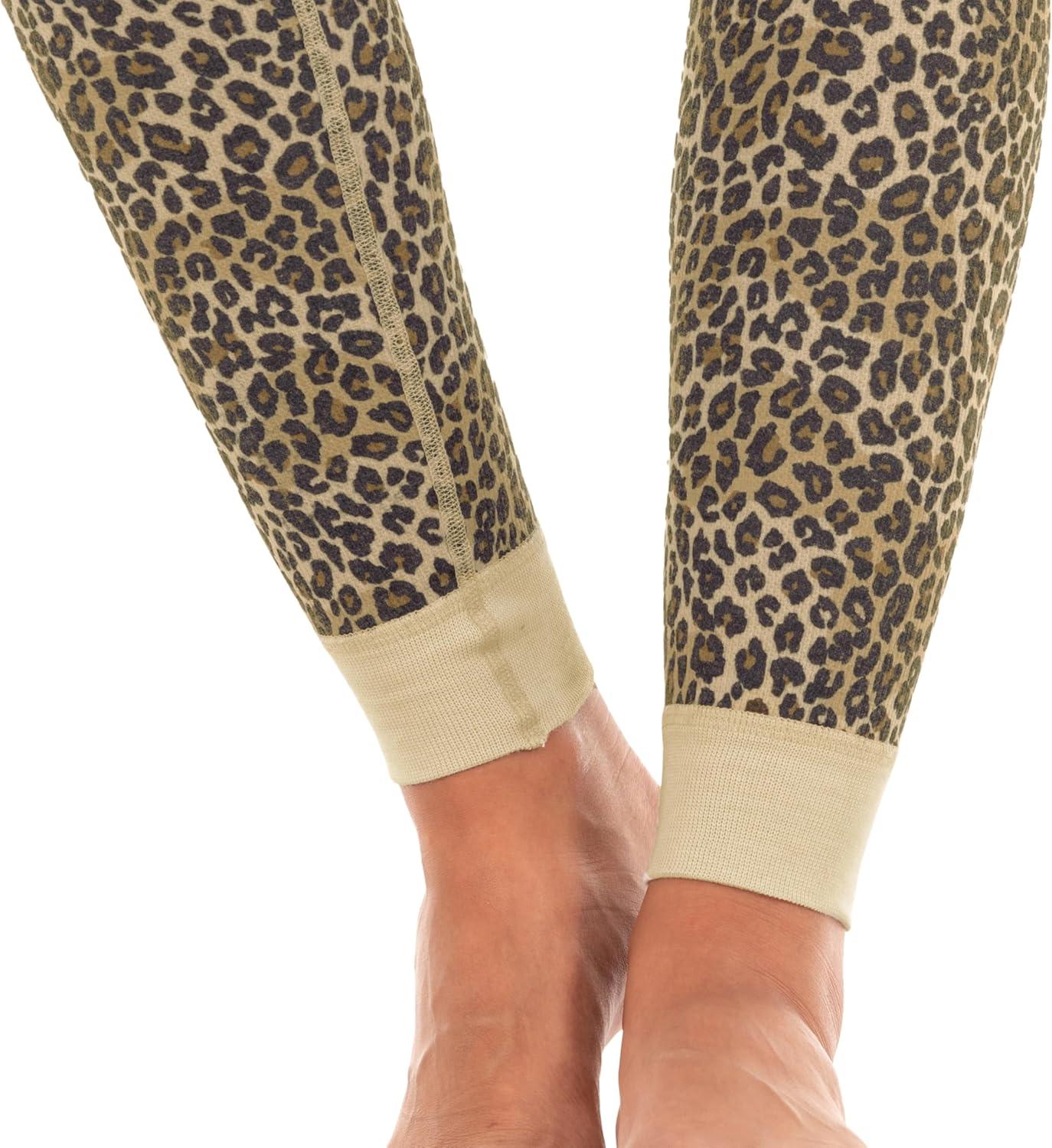 imageFruit of the Loom Womens Micro Waffle Premium Thermal SetAnimal Print