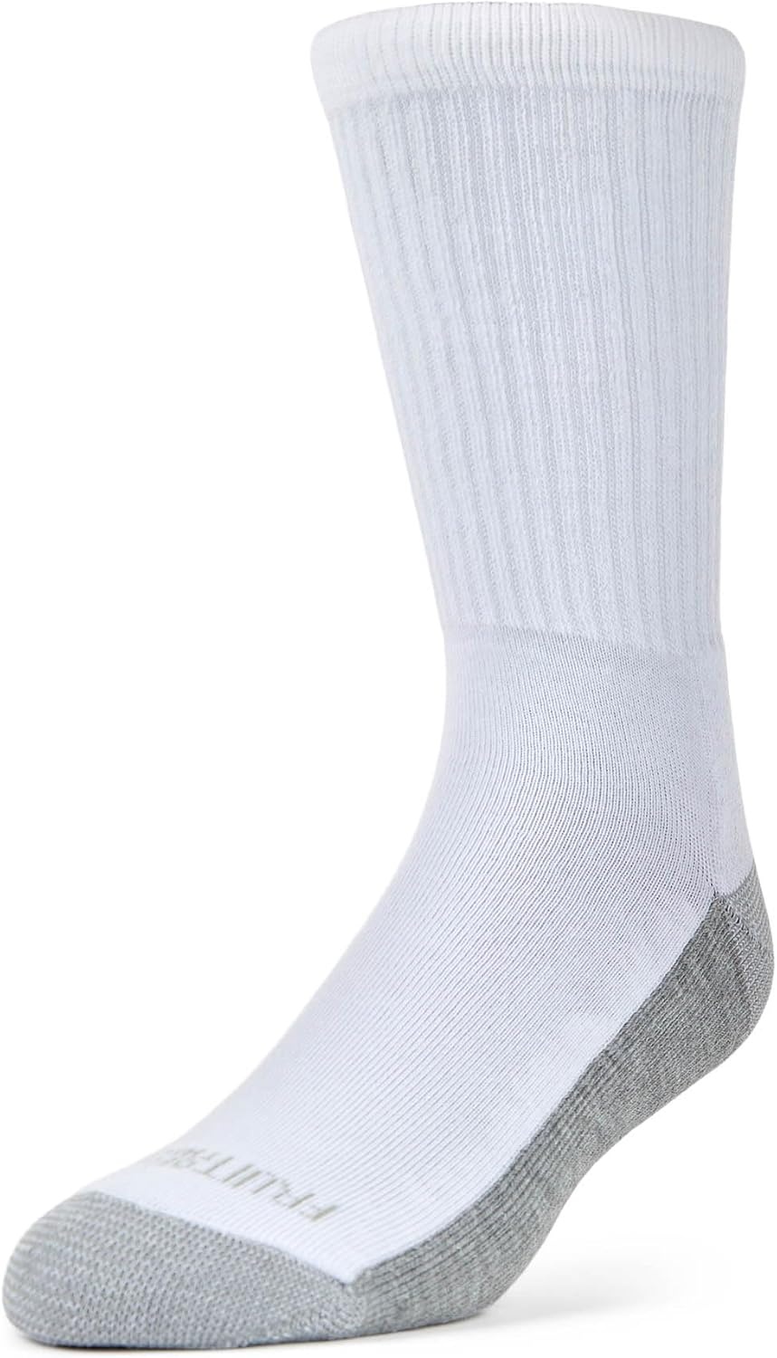 image:imageFruit of the Loom Mens Dual Defense Ankle Socks Odor Protection with Half Cushion MultiPacksCrew 10 Pack White