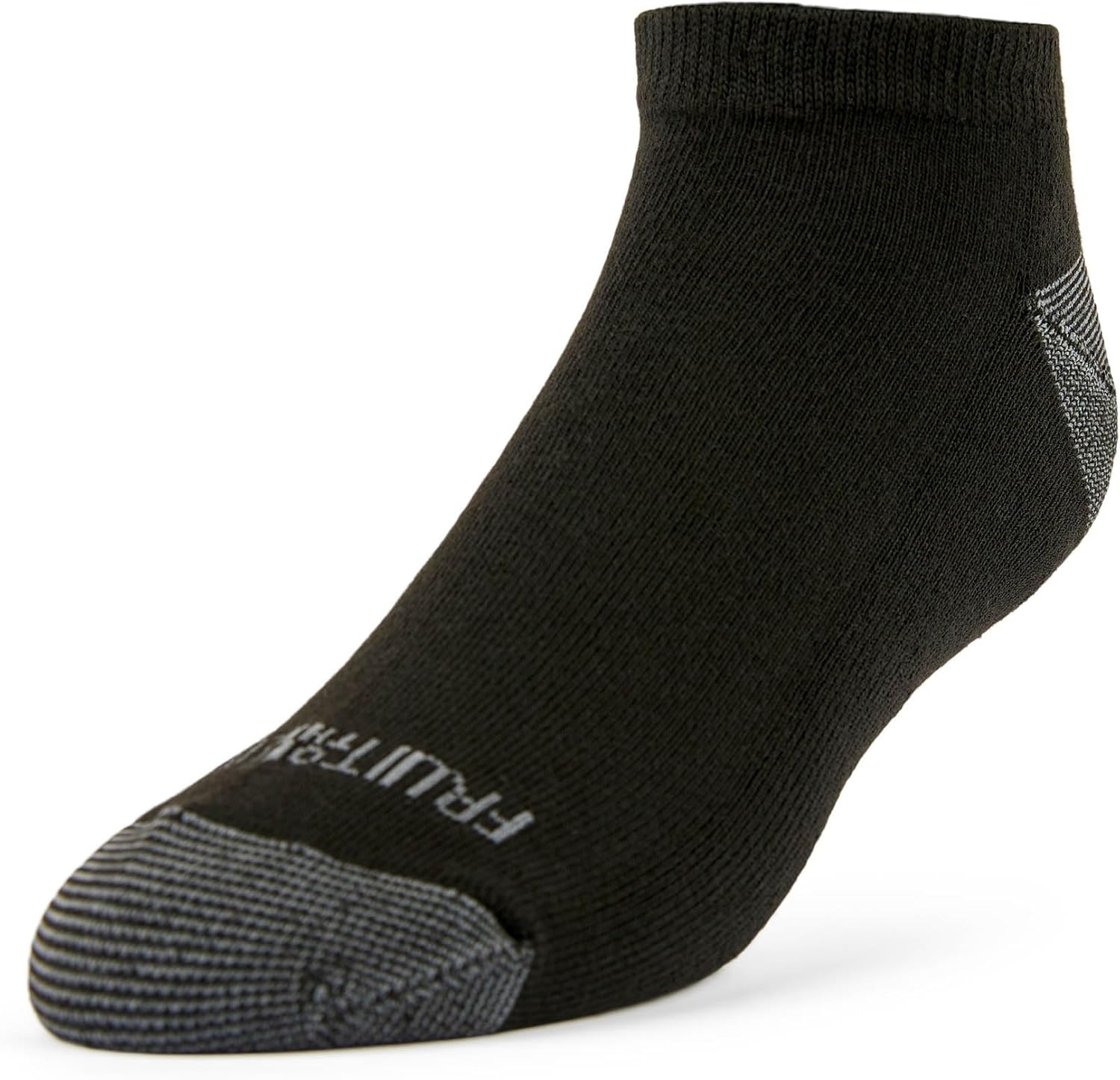 image:imageFruit of the Loom Mens Dual Defense Ankle Socks Odor Protection with Half Cushion MultiPacksLow Cut 10 Pack Black