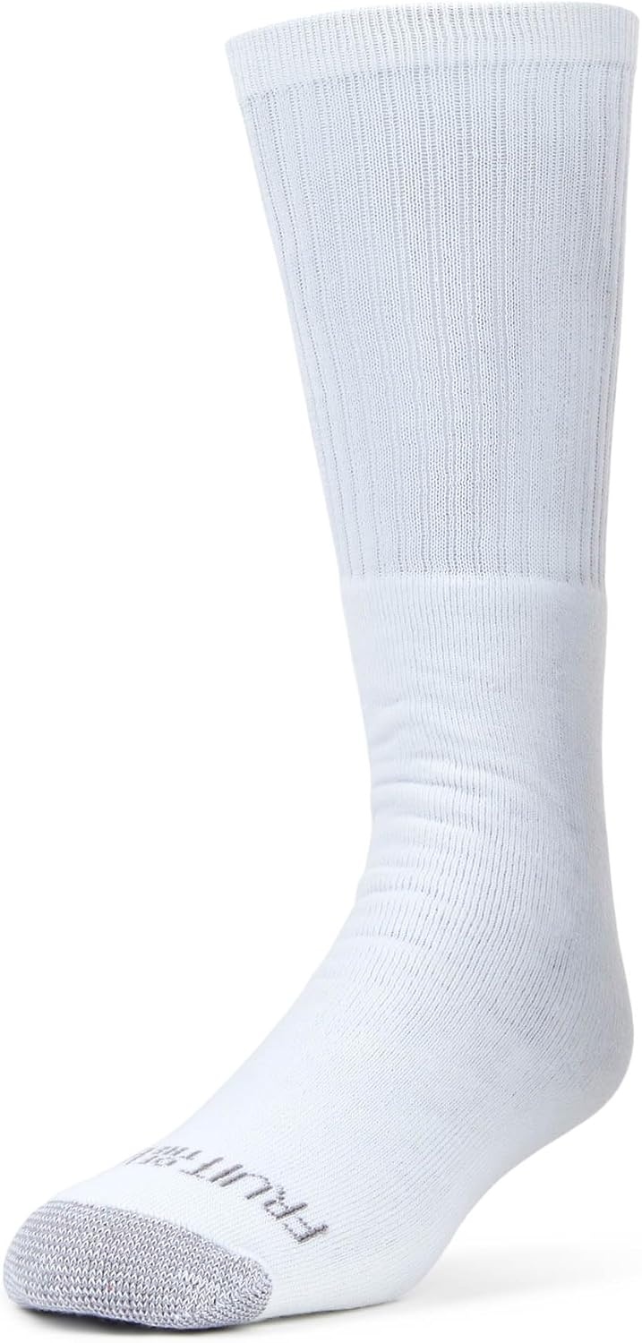 image:imageFruit of the Loom Mens Dual Defense Ankle Socks Odor Protection with Half Cushion MultiPacksTube 10 Pack White