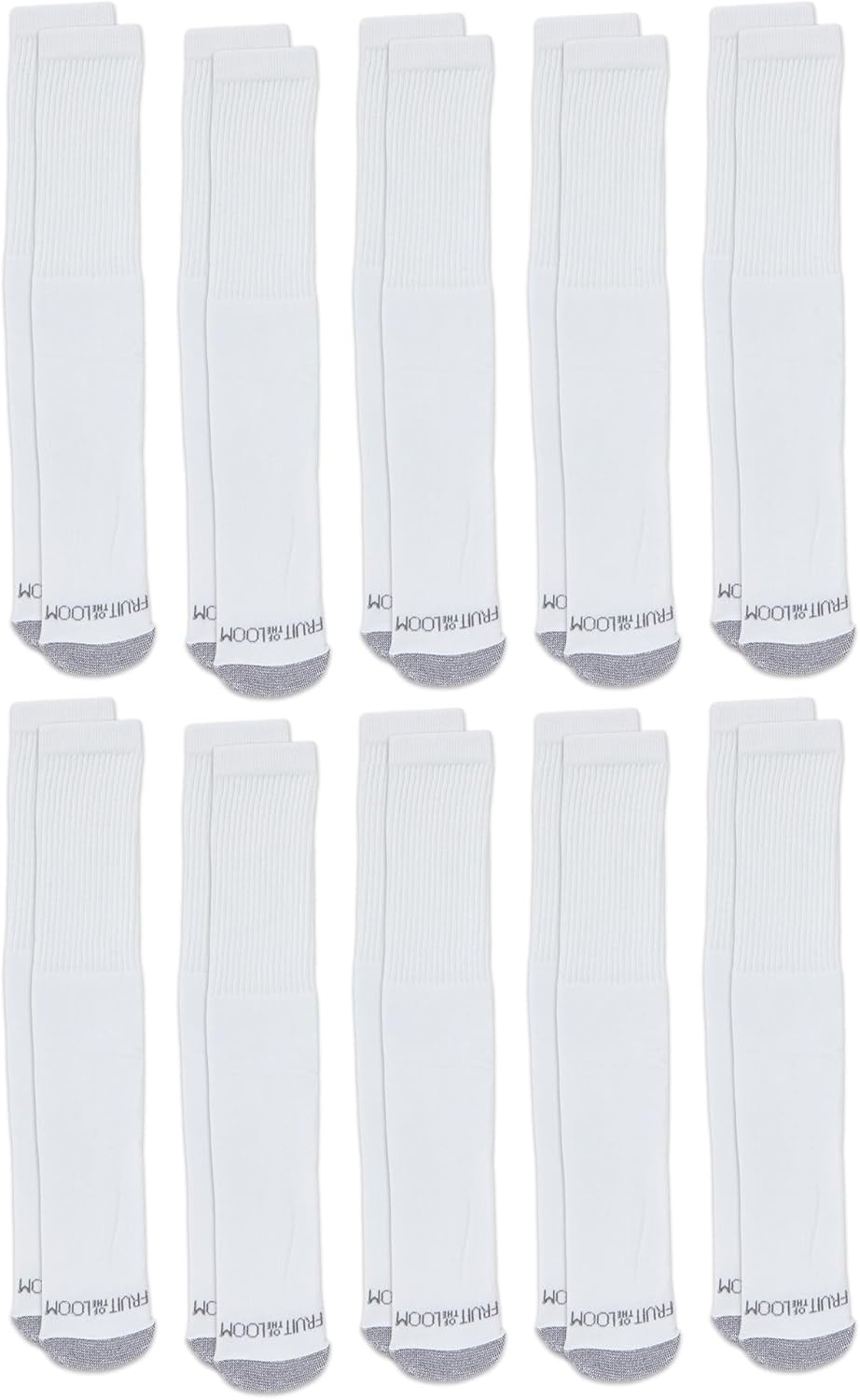 image:imageFruit of the Loom Mens Dual Defense Ankle Socks Odor Protection with Half Cushion MultiPacksTube 10 Pack White