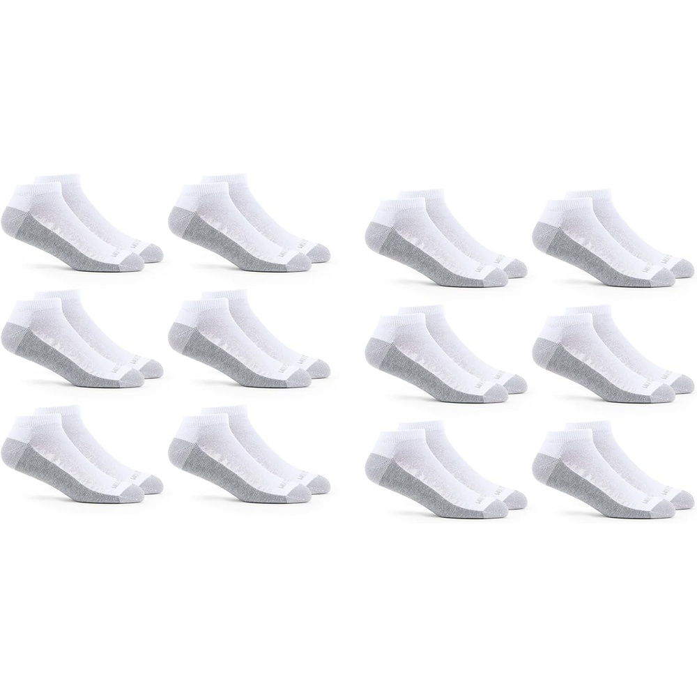 image:imageFruit of the Loom Mens Dual Defense Ankle Socks Odor Protection with Half Cushion MultiPacksWhiteGrey