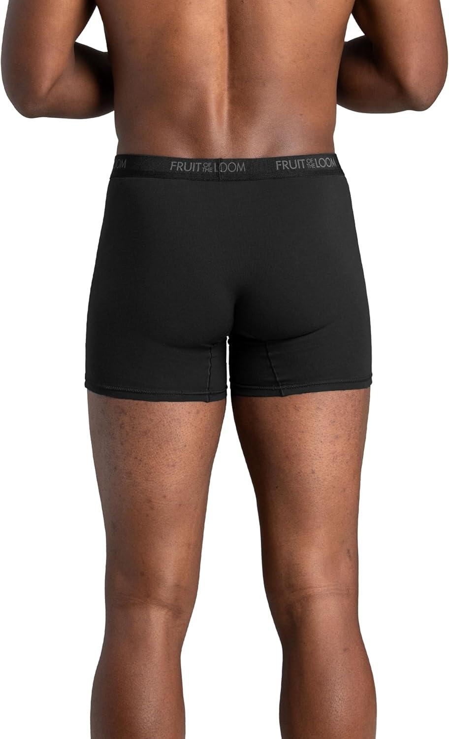 image:imageFruit of the Loom Mens 4way Stretch Boxer Briefs Lightweight amp Moisture Wicking Underwear Long Leg Regular Leg amp TrunkRegular Leg Cotton Stretch BlackGrey