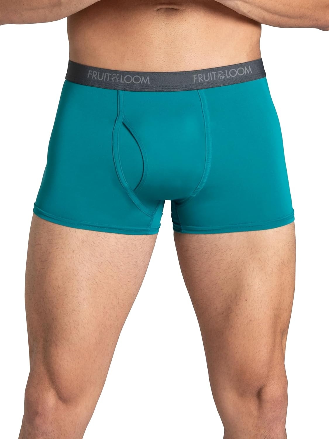 image:imageFruit of the Loom Mens 4way Stretch Boxer Briefs Lightweight amp Moisture Wicking Underwear Long Leg Regular Leg amp TrunkTrunk Micro Stretch Colors May Vary
