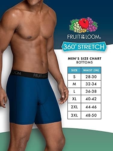 image:imageFruit of the Loom Mens 4way Stretch Boxer Briefs Lightweight amp Moisture Wicking Underwear Long Leg Regular Leg amp TrunkTrunk Micro Stretch Colors May Vary