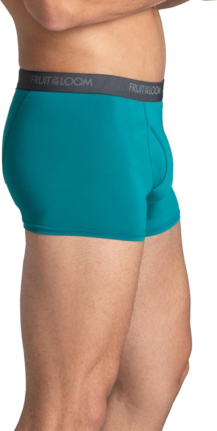 image:imageFruit of the Loom Mens 4way Stretch Boxer Briefs Lightweight amp Moisture Wicking Underwear Long Leg Regular Leg amp TrunkTrunk Micro Stretch Colors May Vary