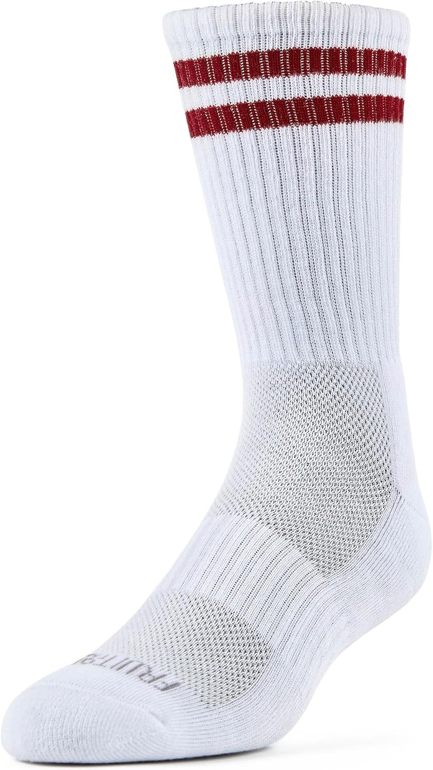 image:imageFruit of the Loom Mens Workgear Durable Crew Socks with Arch SupportCrew 8 Pack Varsity Stripe
