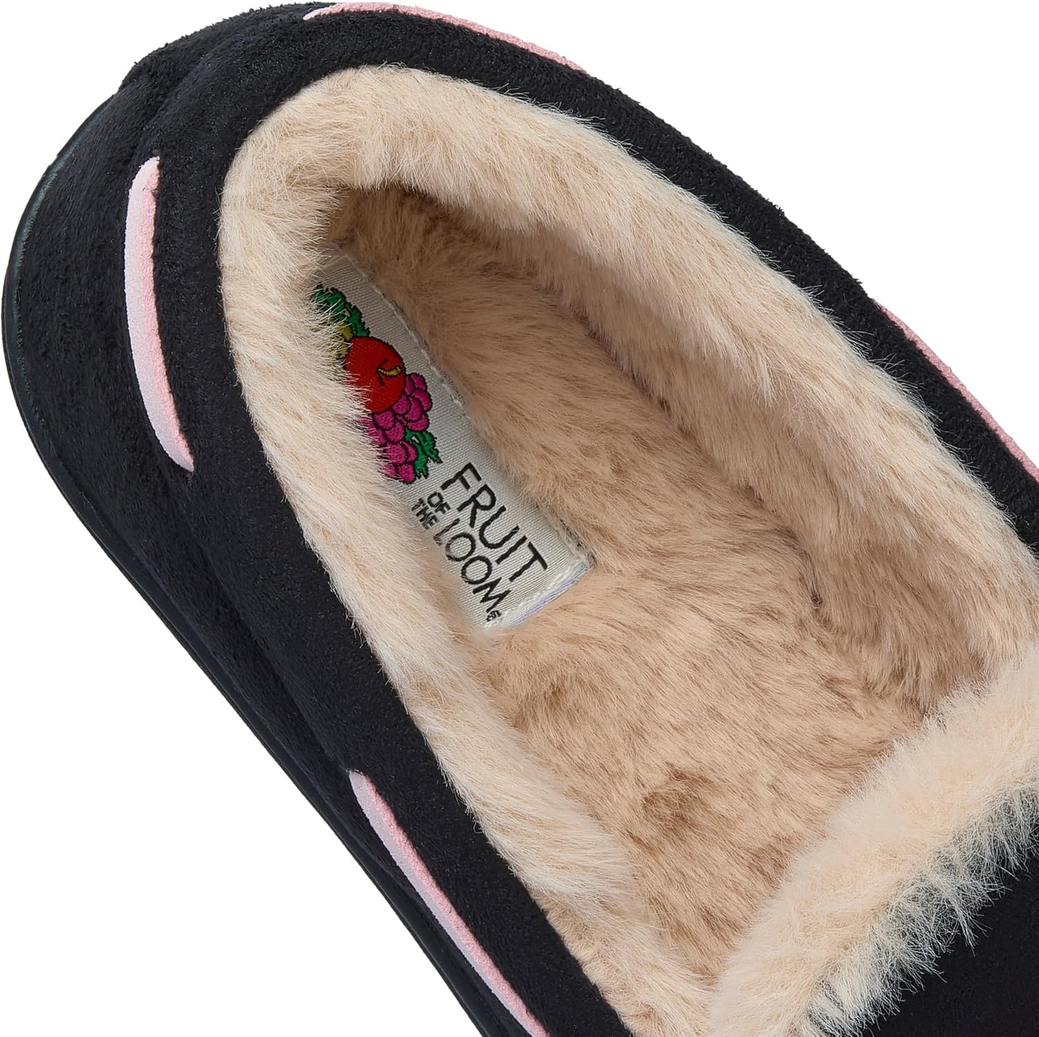 image:imageFruit of the Loom Womens Fruit of the Loom Womens Moccasin IndoorOutdoorBlack