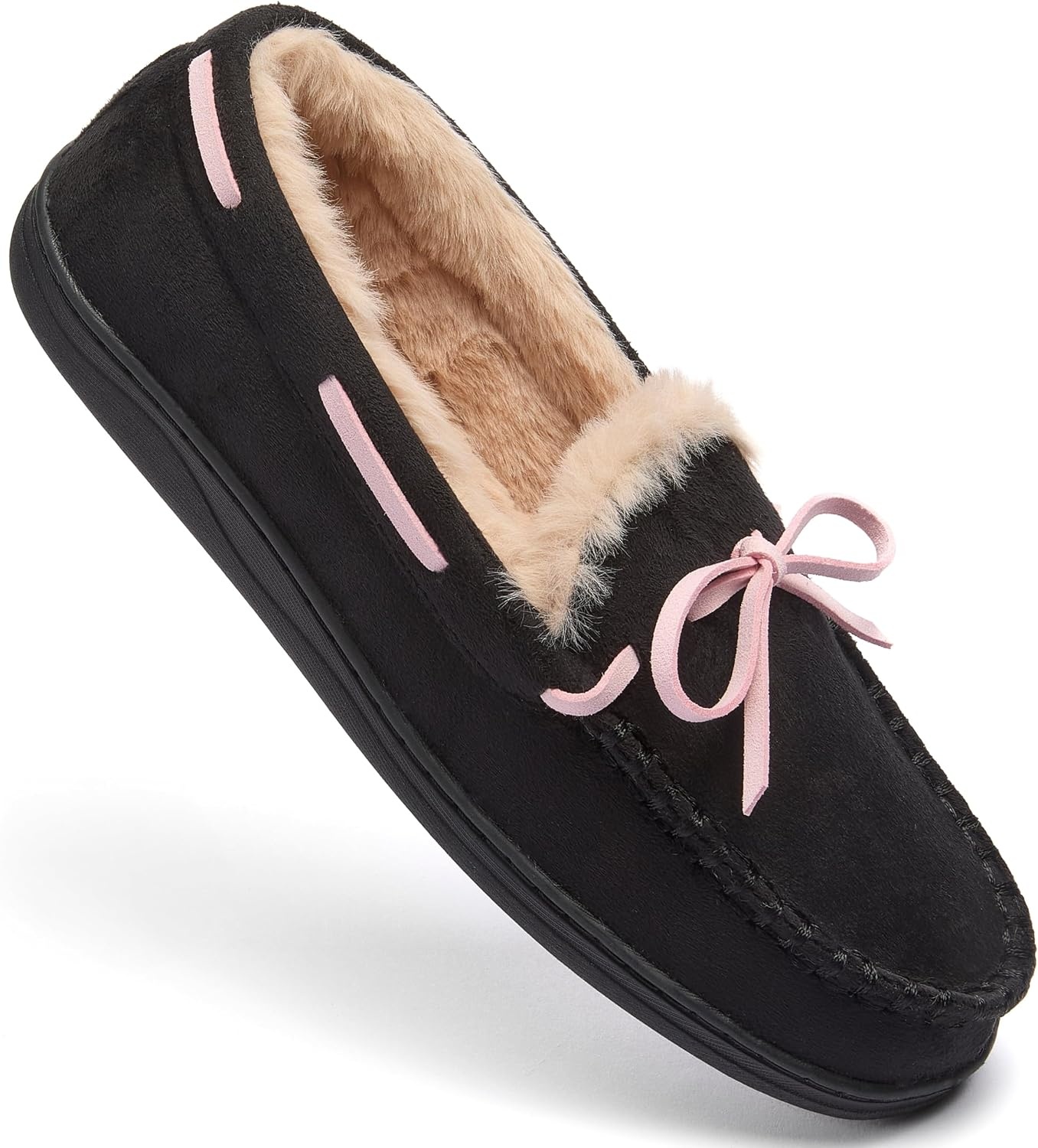 image:imageFruit of the Loom Womens Fruit of the Loom Womens Moccasin IndoorOutdoorBlack