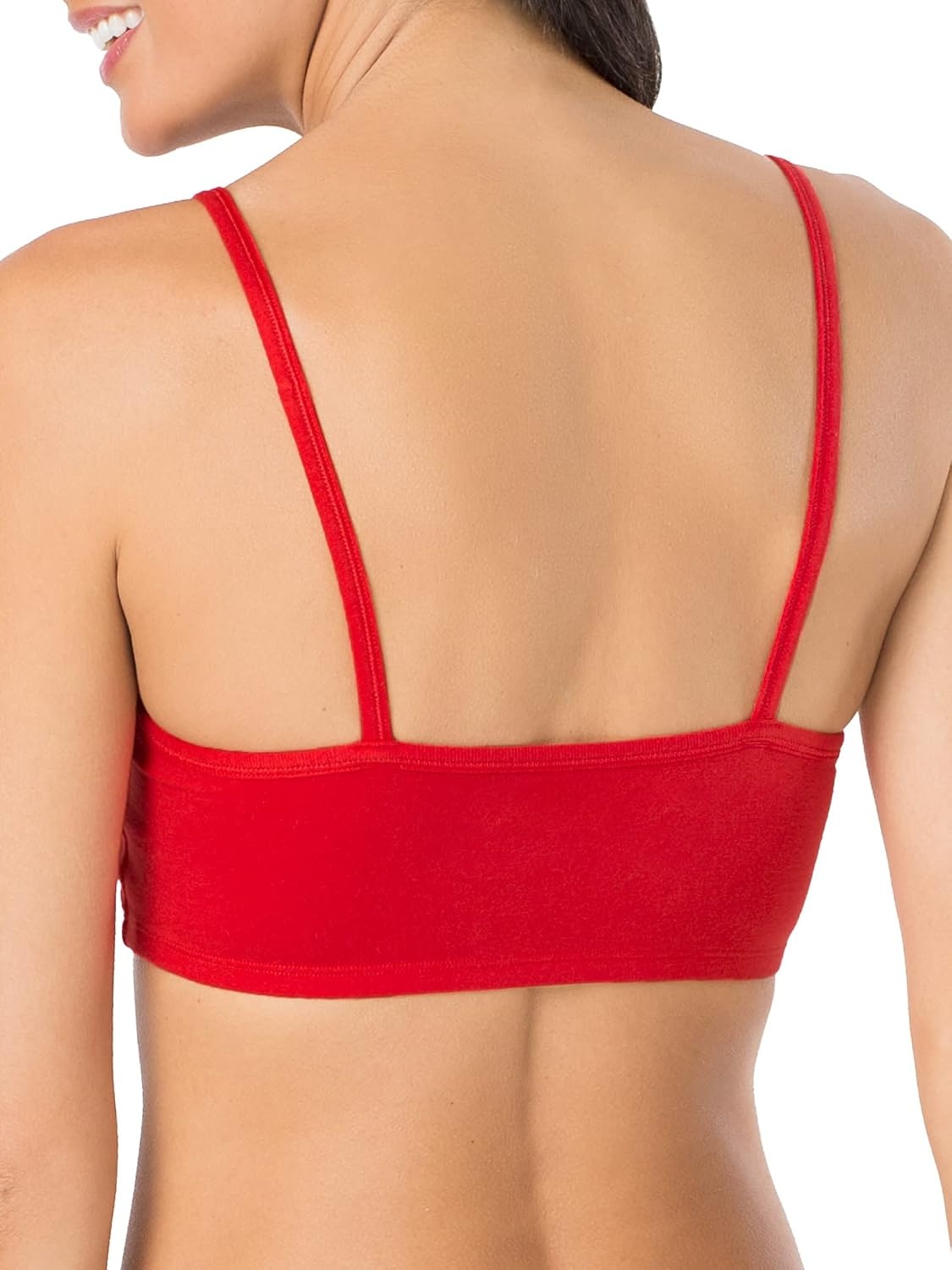 image:imageFruit of the Loom Womens Spaghetti Strap Cotton Sports Bra AllDay Comfort amp Easy MovementBlack HueBlack HueWhiteWhiteRed HotRed Hot
