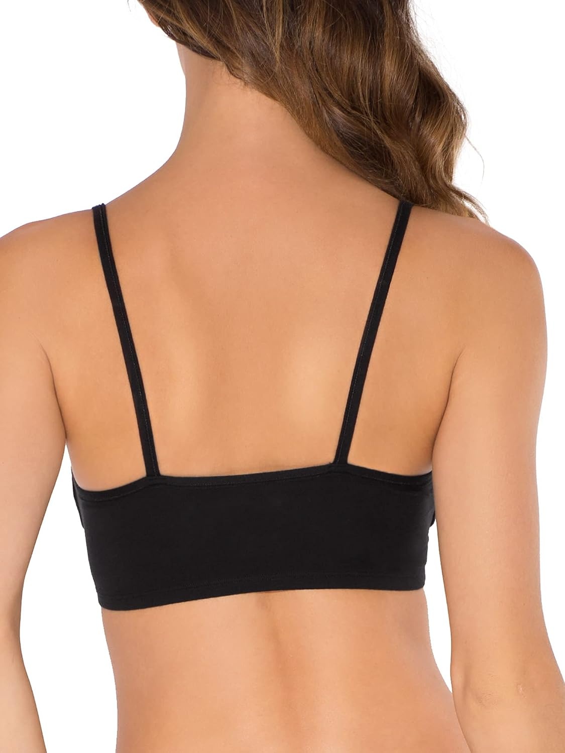 image:imageFruit of the Loom Womens Spaghetti Strap Cotton Sports Bra AllDay Comfort amp Easy MovementBlackWhiteRed Hot