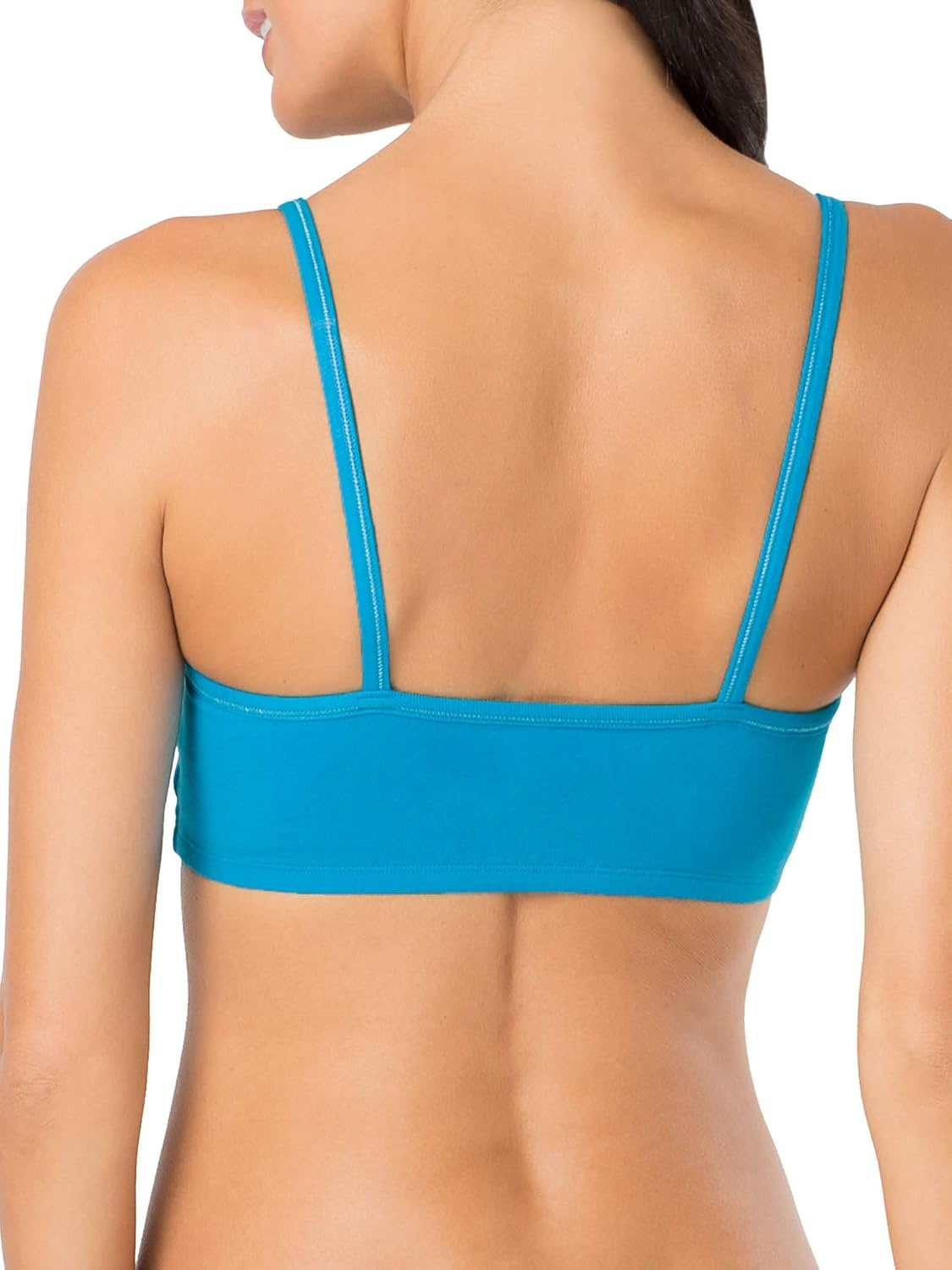 image:imageFruit of the Loom Womens Spaghetti Strap Cotton Sports Bra AllDay Comfort amp Easy MovementCharcoal HeatherWhiteIsazure
