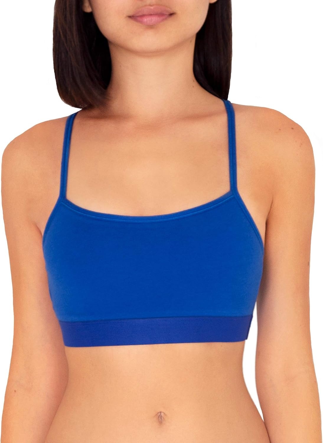 image:imageFruit of the Loom Womens Spaghetti Strap Cotton Sports Bra AllDay Comfort amp Easy MovementCrantasticCrazy Cobalt Wonder Woman