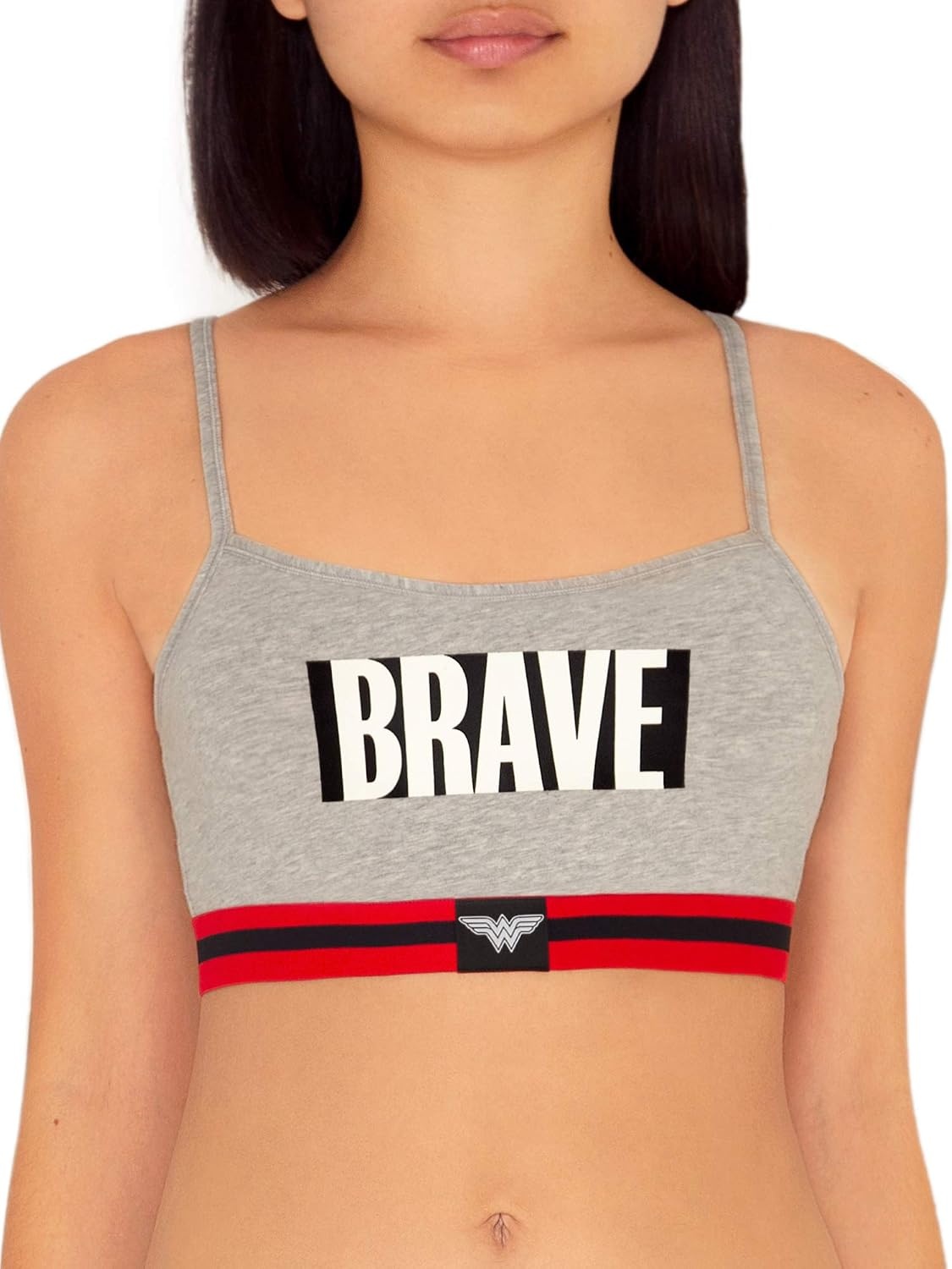 image:imageFruit of the Loom Womens Spaghetti Strap Cotton Sports Bra AllDay Comfort amp Easy MovementHeather GreyCrantastic Wonder Woman