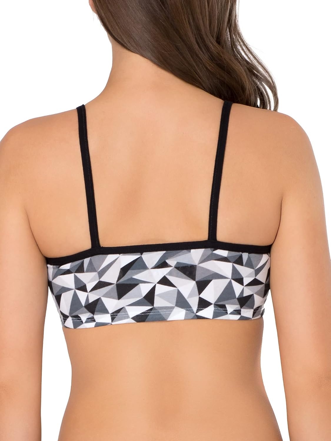 image:imageFruit of the Loom Womens Spaghetti Strap Cotton Sports Bra AllDay Comfort amp Easy MovementKaleidoscopeCharcoalRed Hot