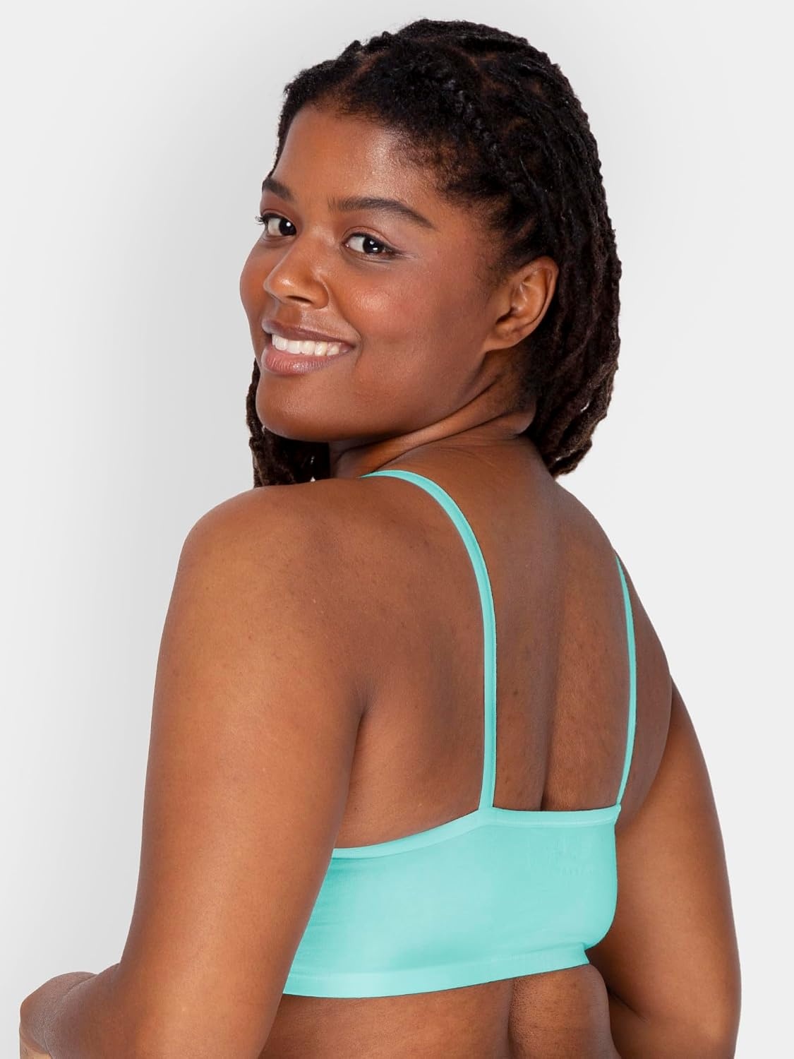 image:imageFruit of the Loom Womens Spaghetti Strap Cotton Sports Bra AllDay Comfort amp Easy MovementLentilAruba BlueDutch Blue