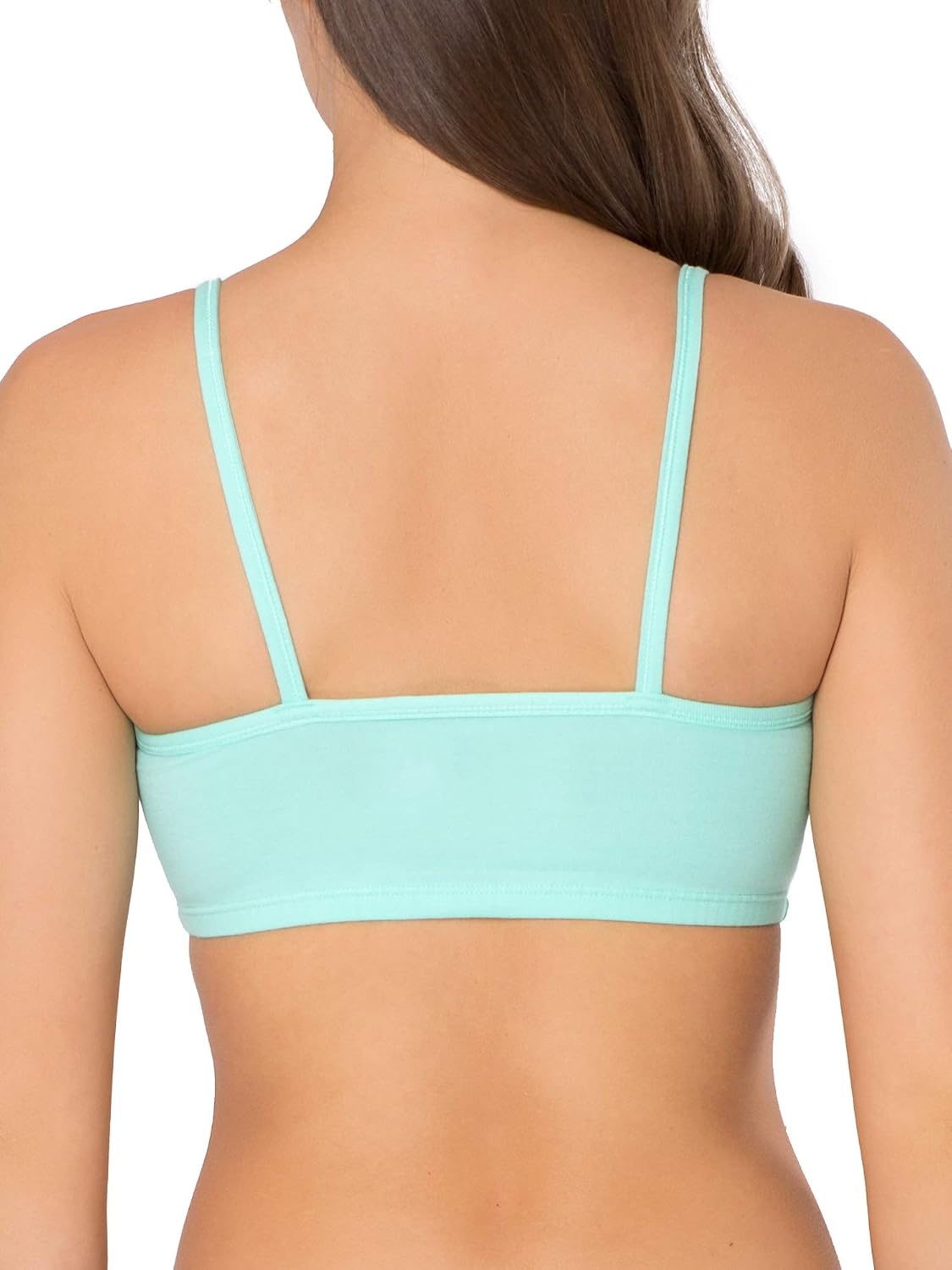 image:imageFruit of the Loom Womens Spaghetti Strap Cotton Sports Bra AllDay Comfort amp Easy MovementMint ChipWhiteGrey HeatherWhite