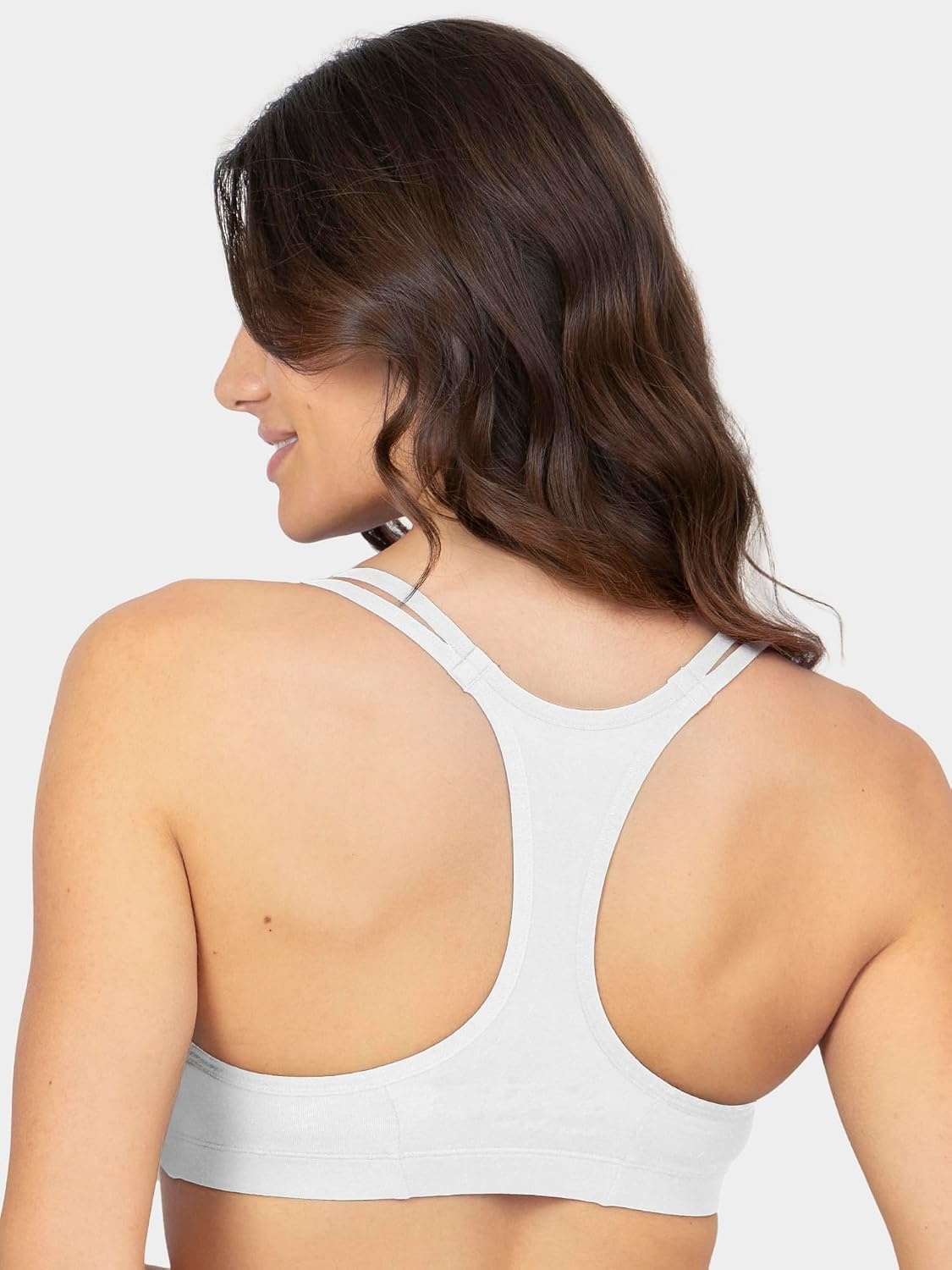 image:imageFruit of the Loom Womens Spaghetti Strap Cotton Sports Bra AllDay Comfort amp Easy MovementStripeStripeWhiteWhiteBlushBlush