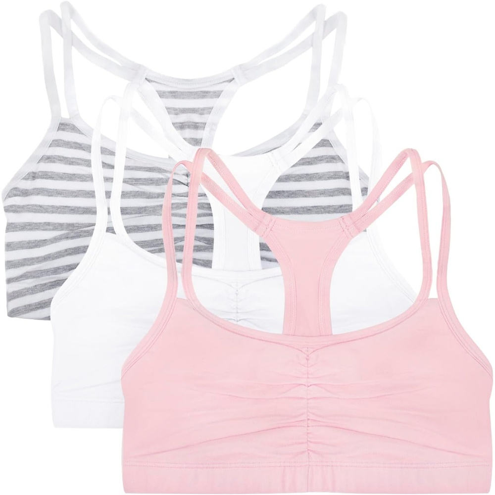 image:imageFruit of the Loom Womens Spaghetti Strap Cotton Sports Bra AllDay Comfort amp Easy MovementAssortedMulticolor