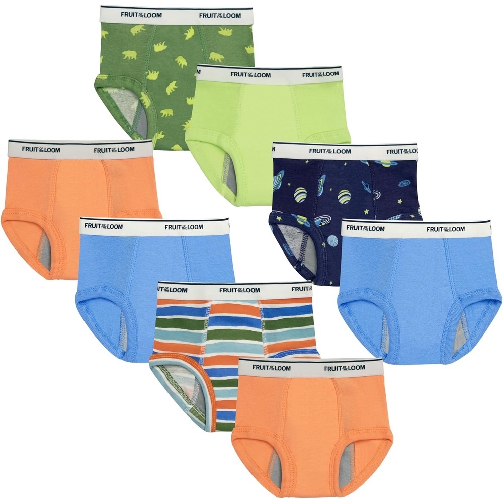 image:imageFruit of the Loom Boys 8pack Cotton Training Underwear Absorbent Potty Training BriefsBrief 8 Pack