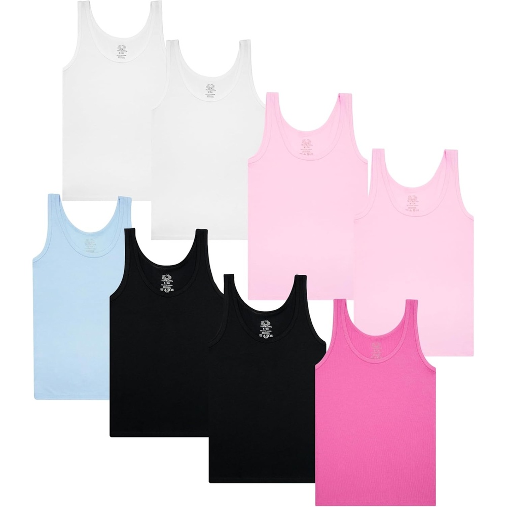 image:imageFruit of the Loom Girls Undershirts Camis amp Tanks8 Packassortedtank