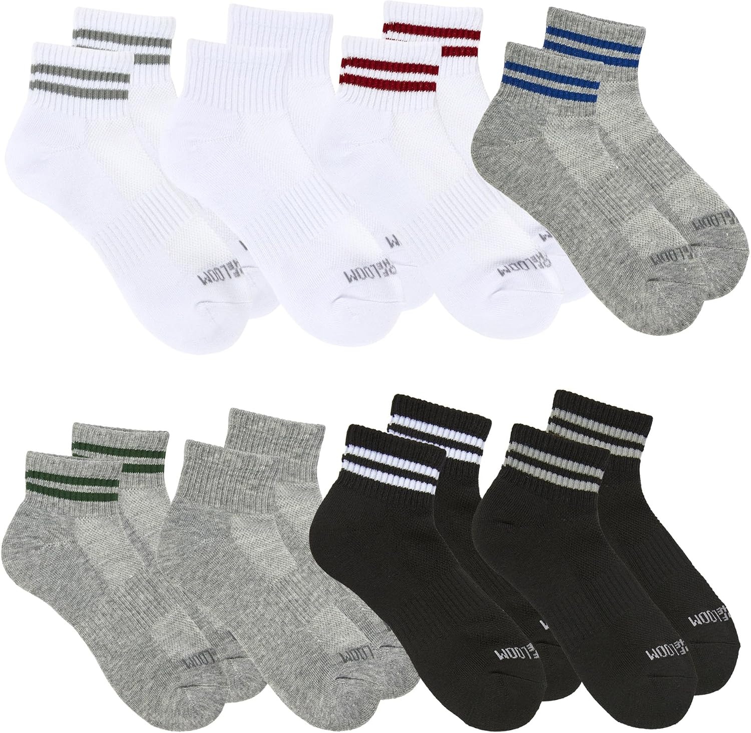 image:imageFruit of the Loom Boys Coolzone Socks Breathable with Half Cushion MultiPacksAnkle 8 Pack Assorted