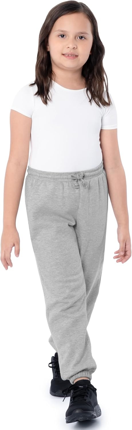 image:imageFruit of the Loom Kids Fleece Jogger Sweatpant 2 PackHeather GreyHeather Grey