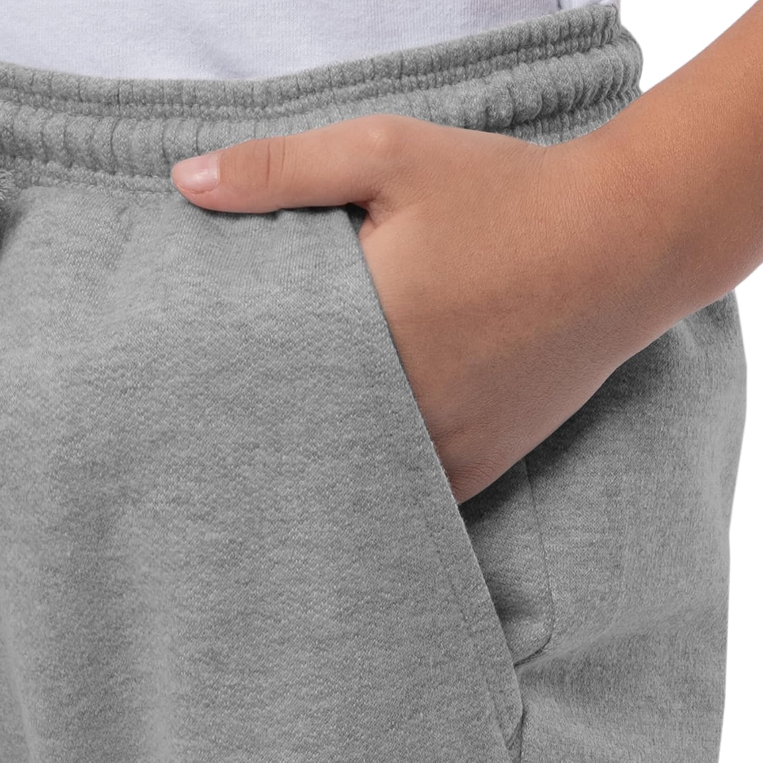 image:imageFruit of the Loom Kids Fleece Jogger Sweatpant 2 PackHeather GreyHeather Grey