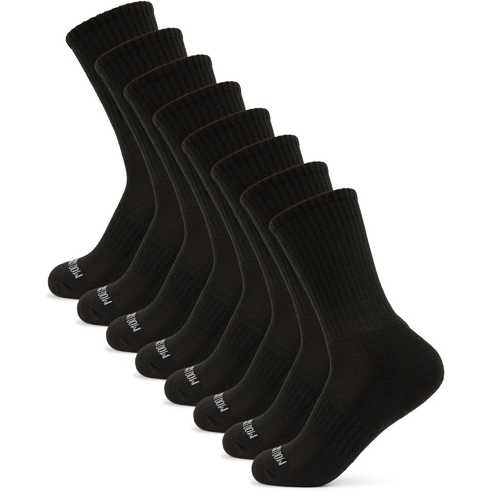 image:imageFruit of the Loom Boys Coolzone Socks Breathable with Half Cushion MultiPacksCrew 8 Pack Black