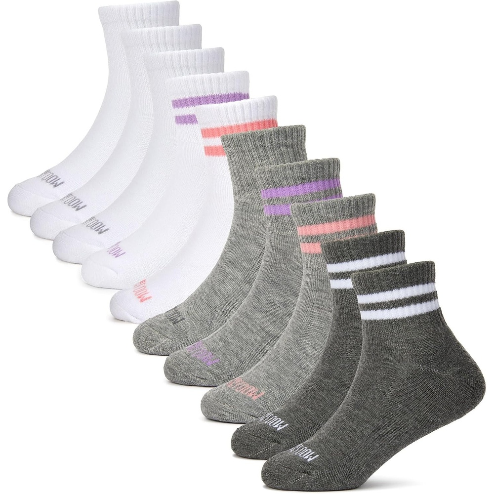 image:imageFruit of the Loom Girls Everyday Essential Soft Cushion SocksAnkle 10 Pack Assorted