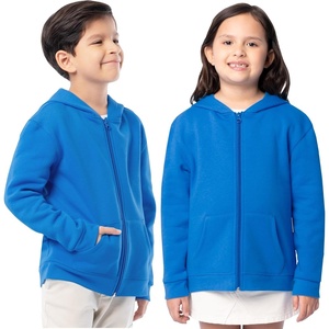 Fruit of the Loom Kids’ Fleece Full Zip Hoodie Sweatshirt(Brilliant Blue)