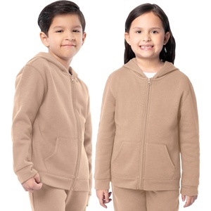 Fruit of the Loom Kids’ Fleece Full Zip Hoodie Sweatshirt(Stucco)