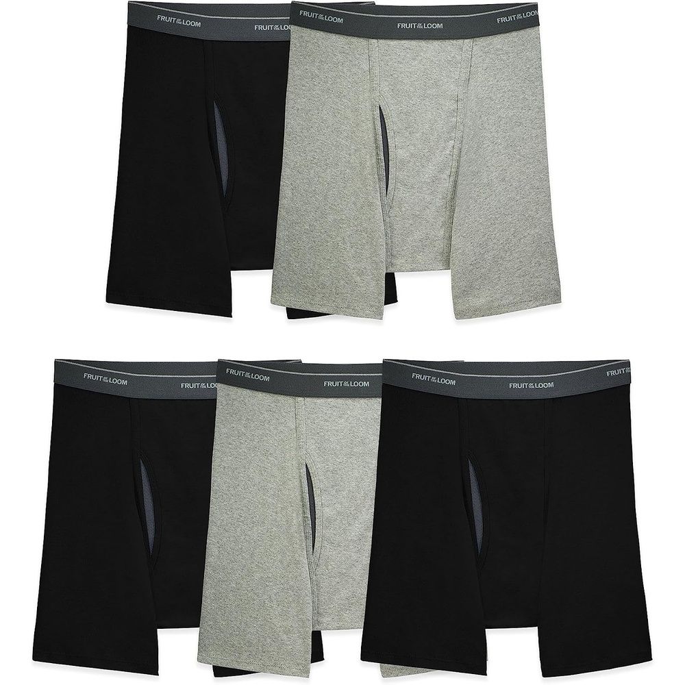 image:imageFruit of the Loom Mens Coolzone Boxer Briefs Moisture Wicking amp Breathable5 Pack  BlackGray