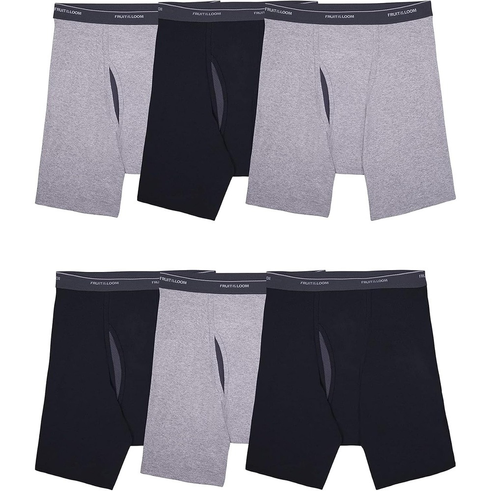 image:imageFruit of the Loom Mens Coolzone Boxer Briefs Moisture Wicking amp Breathable6 Pack  BlackGray