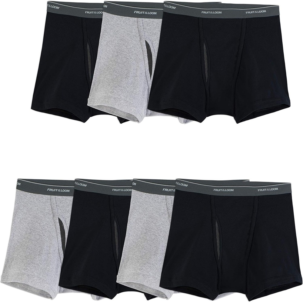 image:imageFruit of the Loom Mens Coolzone Boxer Briefs Moisture Wicking amp BreathableShort Leg 7 Pack BlackGray
