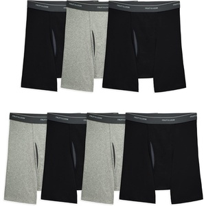 Fruit of the Loom Men’s Coolzone Boxer Briefs, Moisture Wicking & Breathable(7 Pack – Black/Gray)