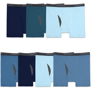 Fruit of the Loom Men’s Coolzone Boxer Briefs, Moisture Wicking & Breathable(Big Man – 7 Pack – Assorted Blue)