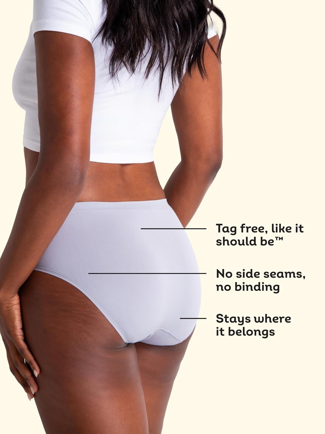 image:imageFruit of the Loom Womens No Show Seamless Underwear Amazing Stretch amp No Panty Lines Smooth Under ClothesBikini 6 Pack Assorted Color Neutrals