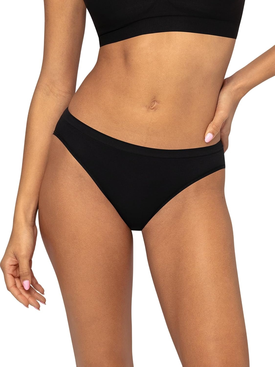 image:imageFruit of the Loom Womens No Show Seamless Underwear Amazing Stretch amp No Panty Lines Smooth Under ClothesBikini 6 Pack Assorted Color Neutrals