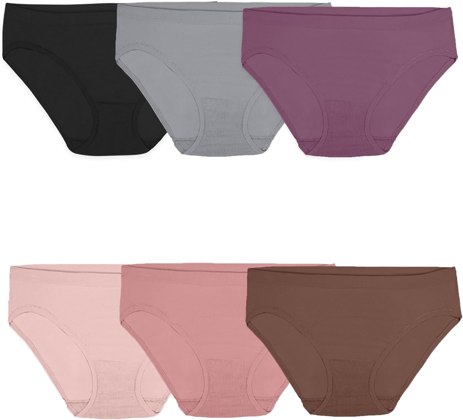 image:imageFruit of the Loom Womens No Show Seamless Underwear Amazing Stretch amp No Panty Lines Smooth Under ClothesBikini 6 Pack Colors May Vary