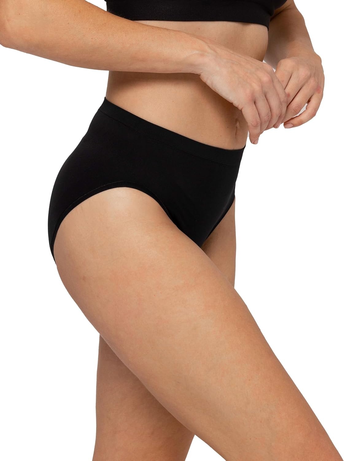 image:imageFruit of the Loom Womens No Show Seamless Underwear Amazing Stretch amp No Panty Lines Smooth Under ClothesHi Cut 6 Pack Colors May Vary
