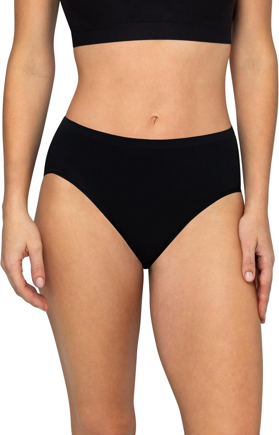 image:imageFruit of the Loom Womens No Show Seamless Underwear Amazing Stretch amp No Panty Lines Smooth Under ClothesHi Cut 6 Pack Colors May Vary