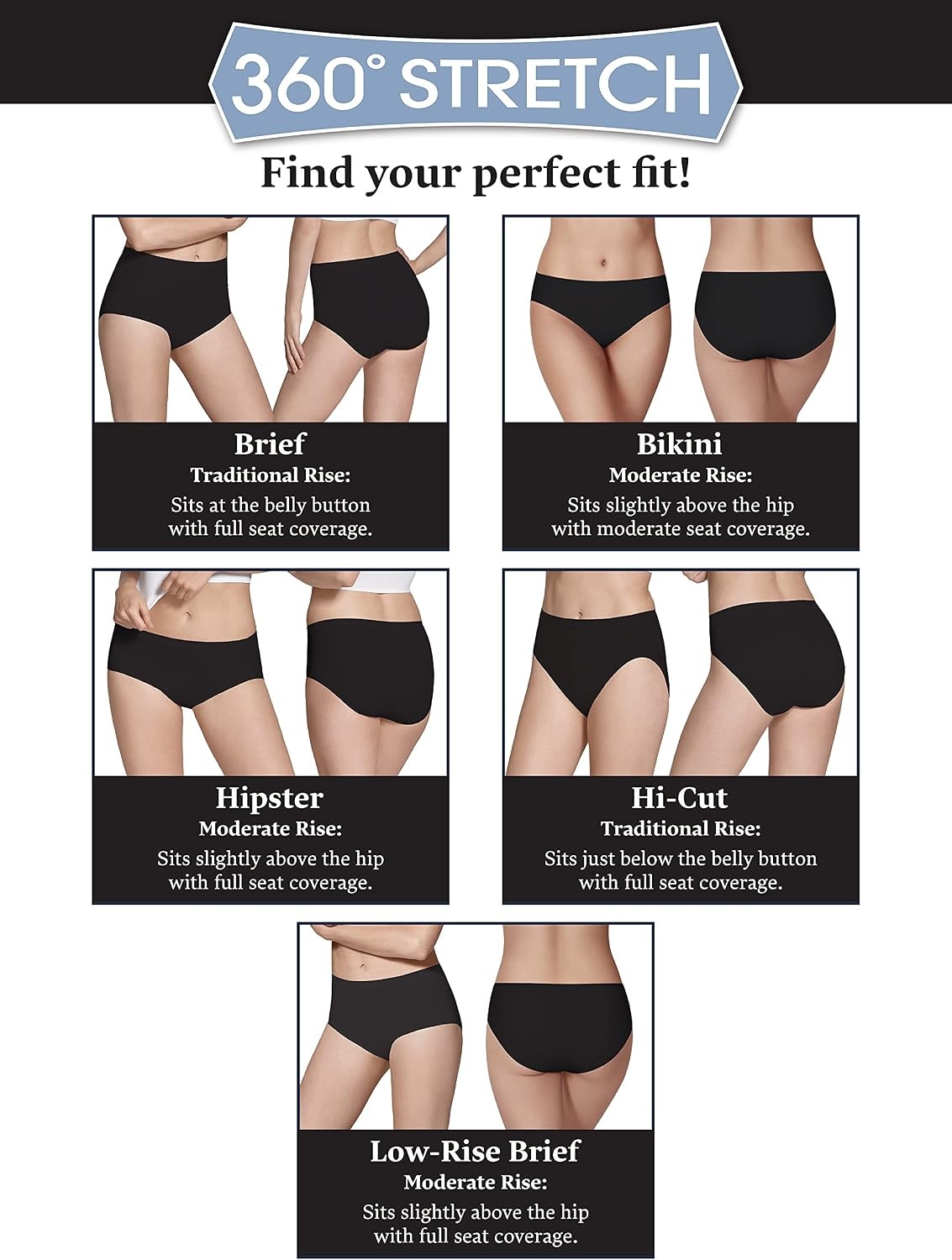 image:imageFruit of the Loom Womens No Show Seamless Underwear Amazing Stretch amp No Panty Lines Smooth Under ClothesHi Cut 6 Pack Colors May Vary