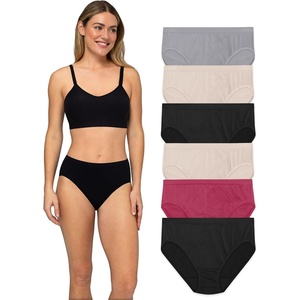 Fruit of the Loom Women’s No Show Seamless Underwear, Amazing Stretch & No Panty Lines, Smooth Under Clothes(Hi Cut – 6 Pack – Colors May Vary)