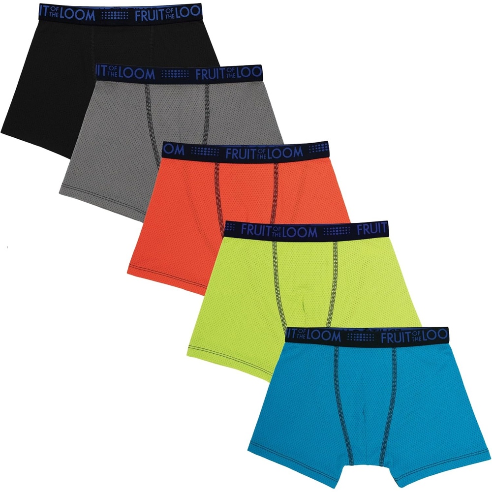 image:imageFruit of the Loom Boys and Toddler Boxer Briefs Tag Free Underwear5 Pack Breathable Micro Mesh