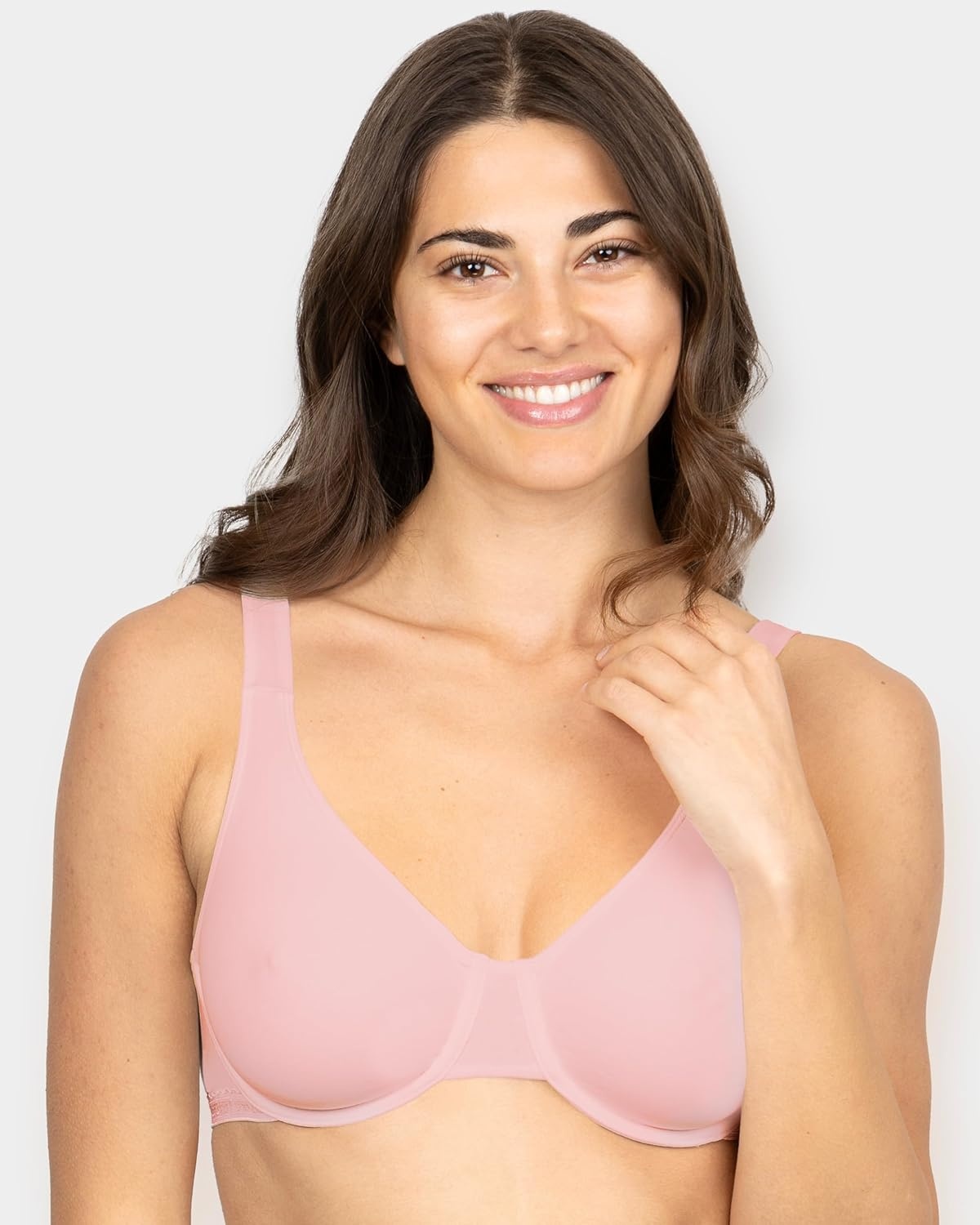 image:imageFruit of the Loom Womens Cotton Stretch Unlined Underwire Bra MultipackBittersweet Pink White86ck