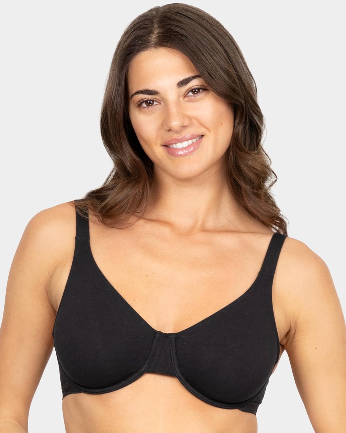 image:imageFruit of the Loom Womens Cotton Stretch Unlined Underwire Bra MultipackBlack HueBlack Hue