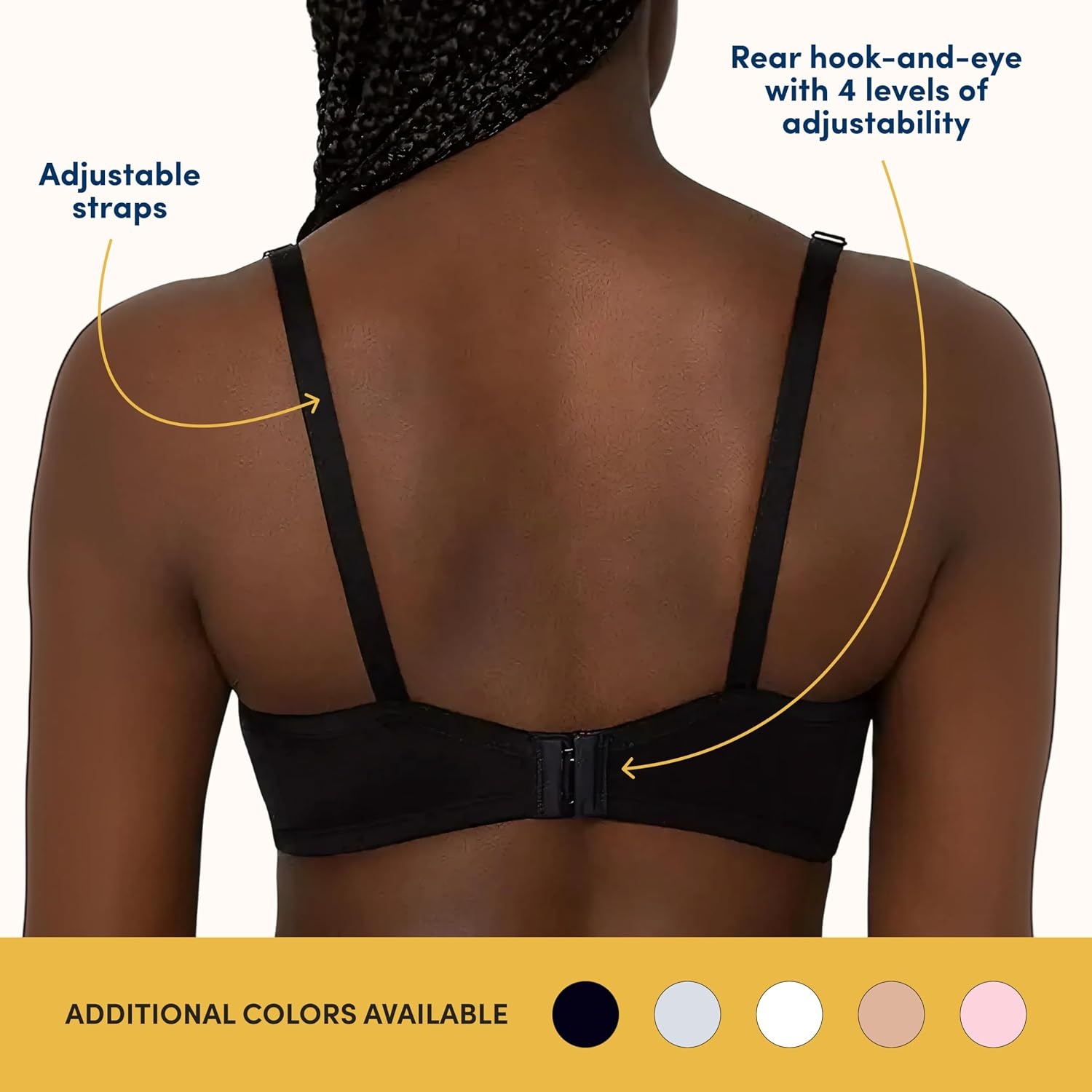 image:imageFruit of the Loom Womens Cotton TShirt Bra Underwire MultipackBlackWhiteGrey Heather