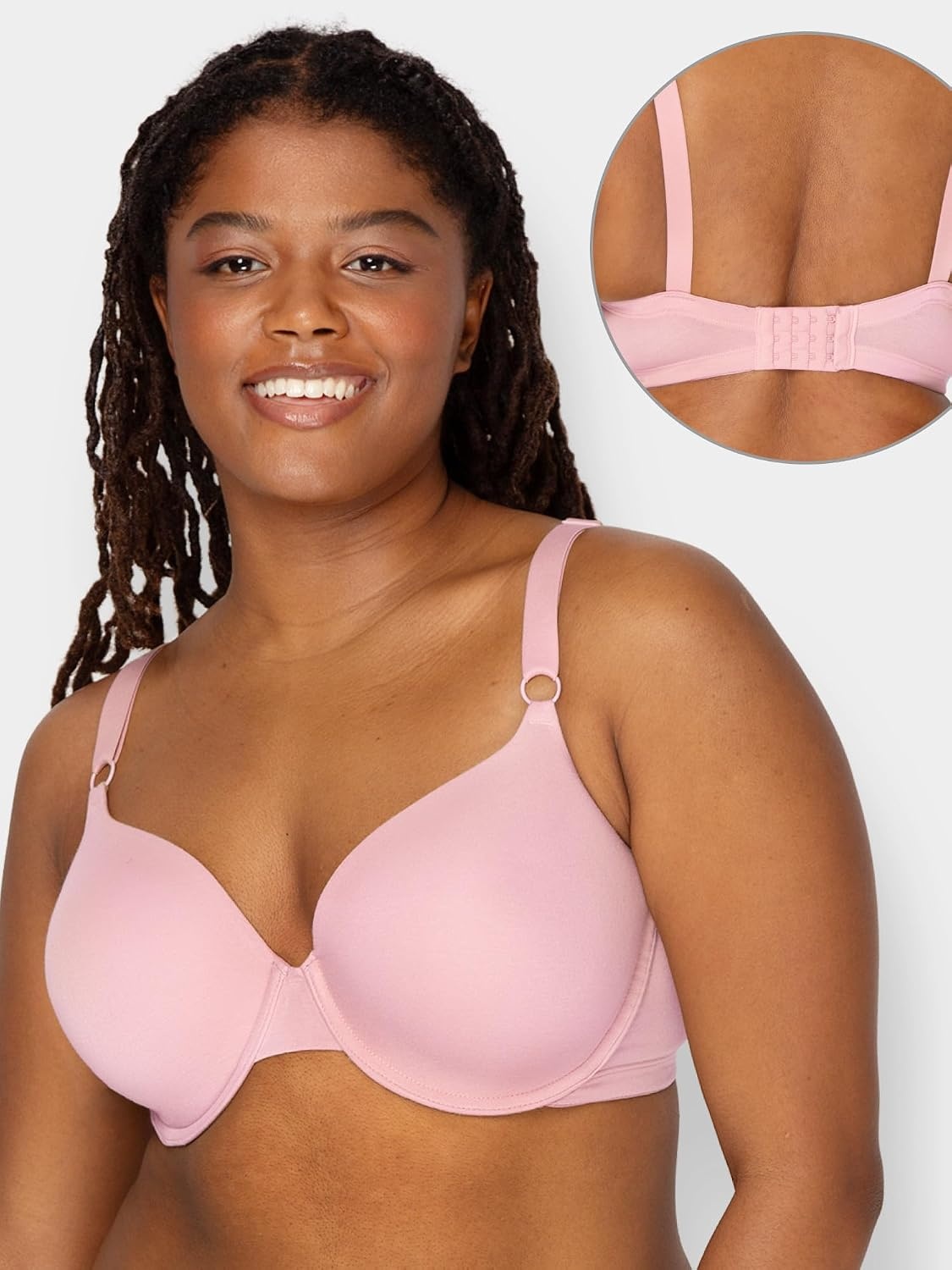 image:imageFruit of the Loom Womens Cotton TShirt Bra Underwire MultipackGrey HeatherBlushing Rose