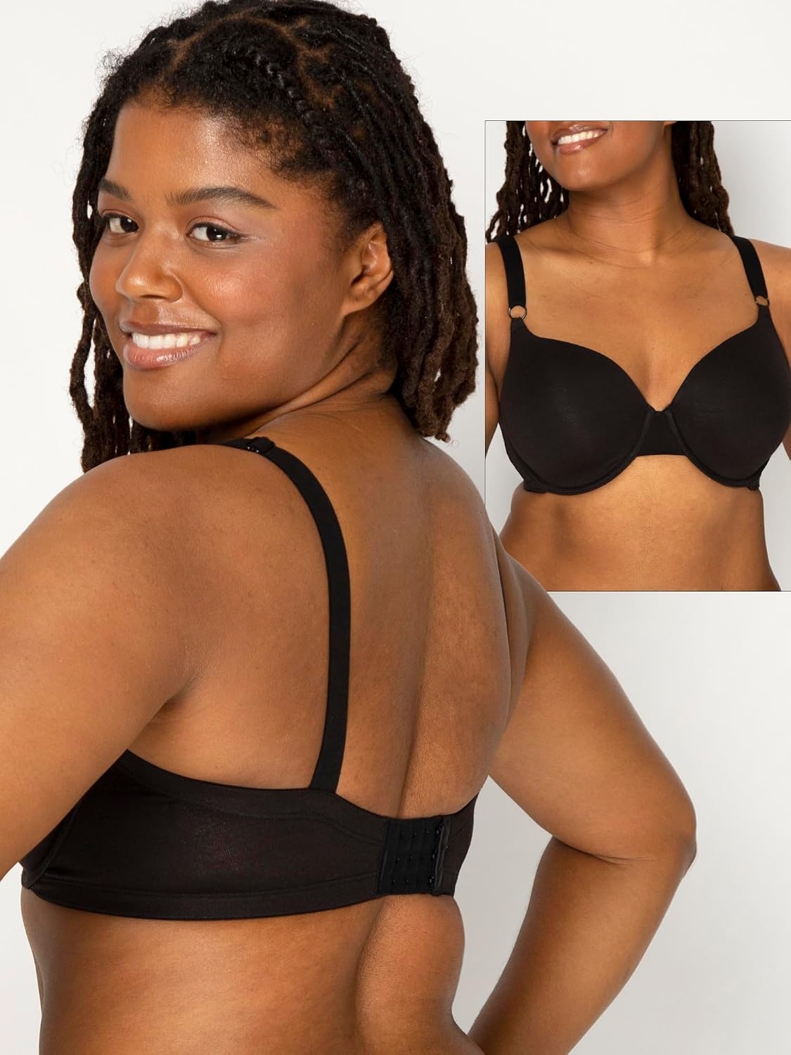 image:imageFruit of the Loom Womens Cotton TShirt Bra Underwire MultipackSand Black Hue